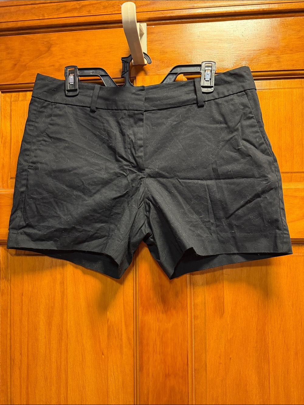Ann Taylor Factory Black High-Rise Tailored Shorts